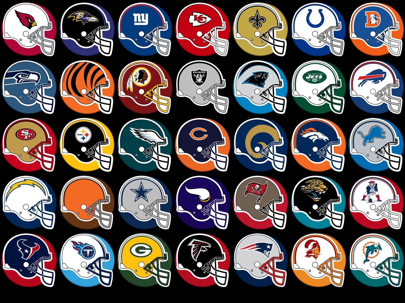 NFL Football Team Helmet Logos