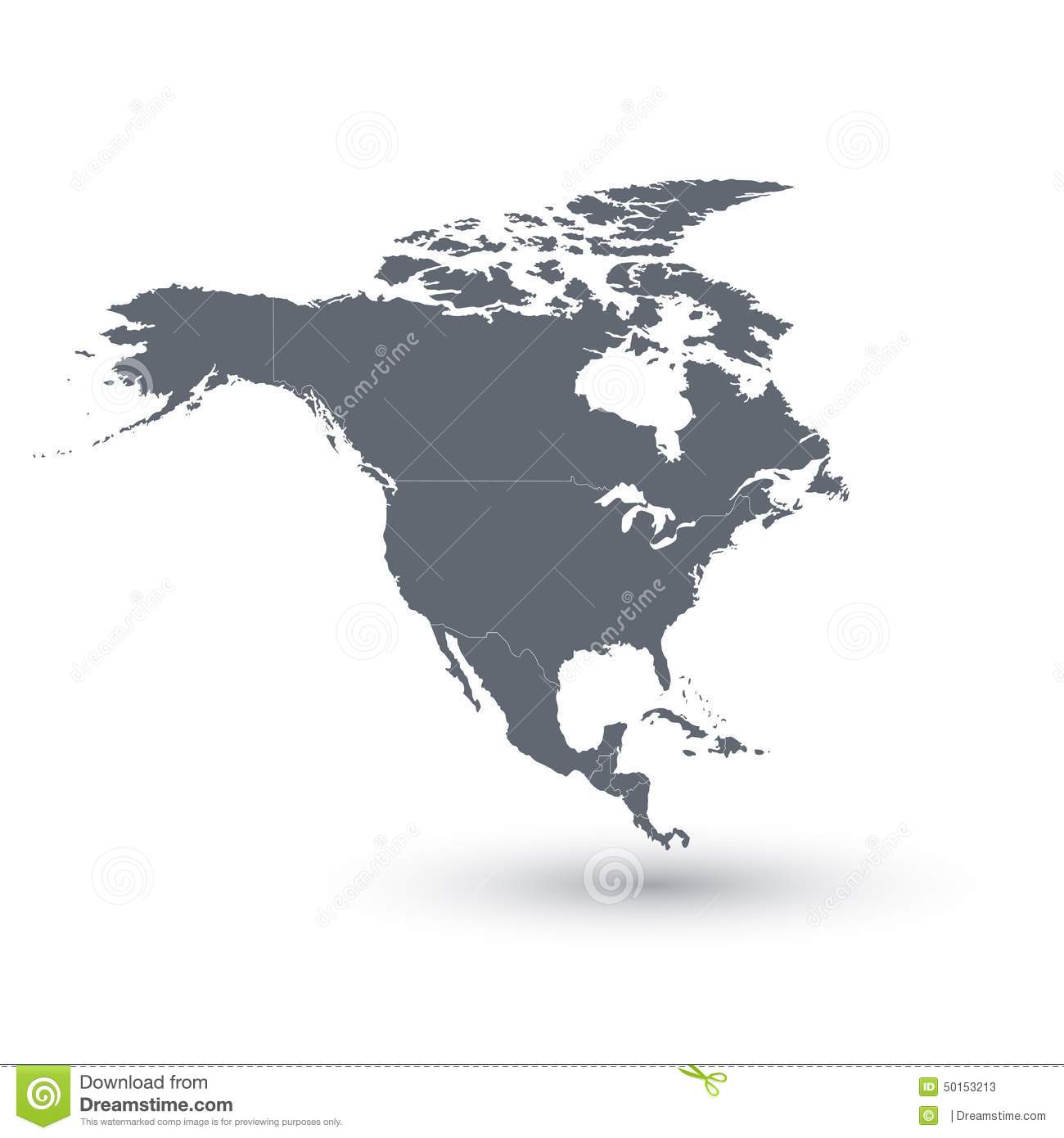 North America Vector Map