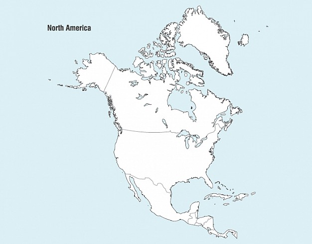 North America Vector Map