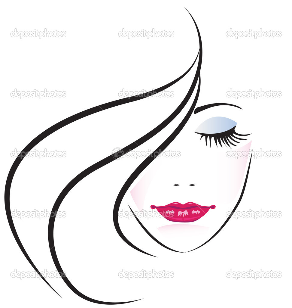 Of Pretty Woman Face Silhouette Vector
