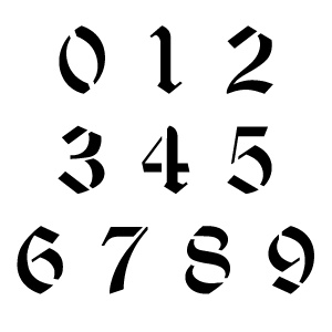 5 Old English Number Fonts Images