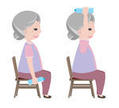 Old Lady Cartoon Drinking Water