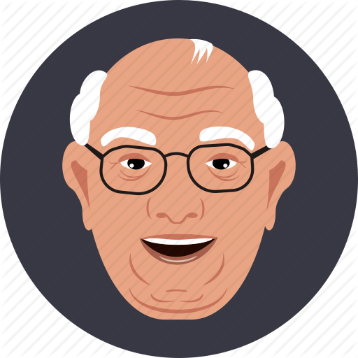 Old Man with Glasses Icon Old Man with Glasses Icon