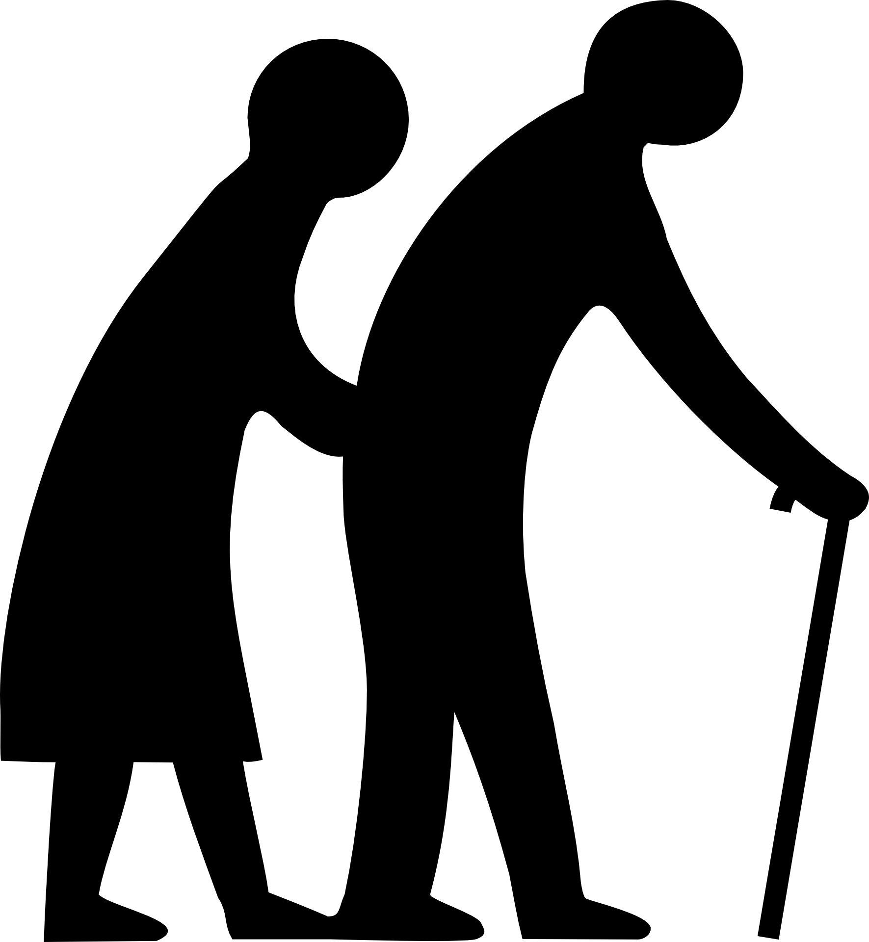 Old People Silhouette Clip Art