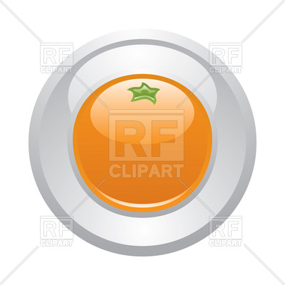 Orange Button Icon Free