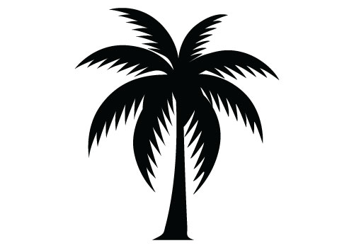Palm Tree Silhouette Vector Palm Tree Silhouette Vector