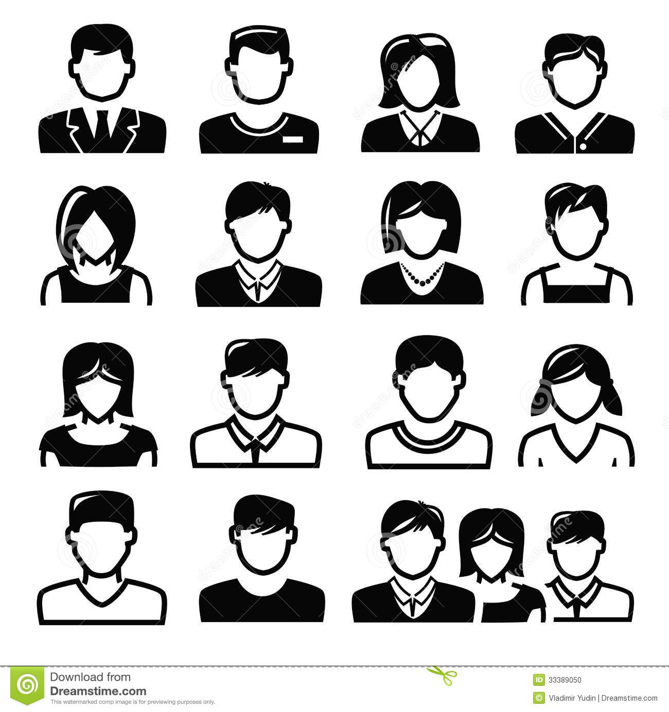 People Icon Black White