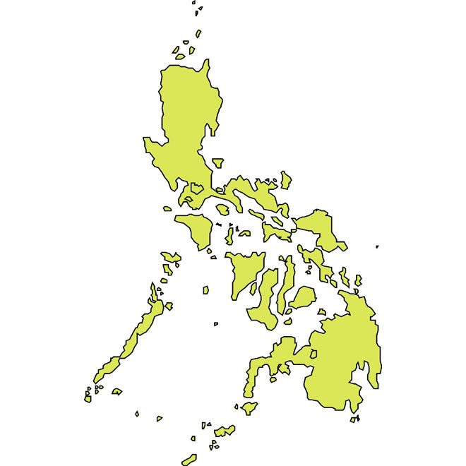 Philippine Islands Map Outline