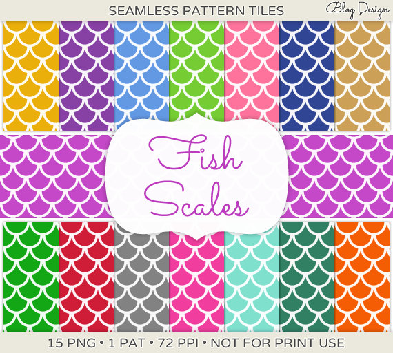 Pink Fish Scale Pattern