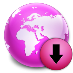 Pink Globe Icon