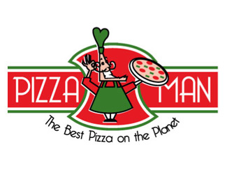 Pizza Man Logo Pizza Man Logo