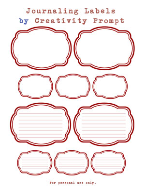 Printable Fancy Labels Template