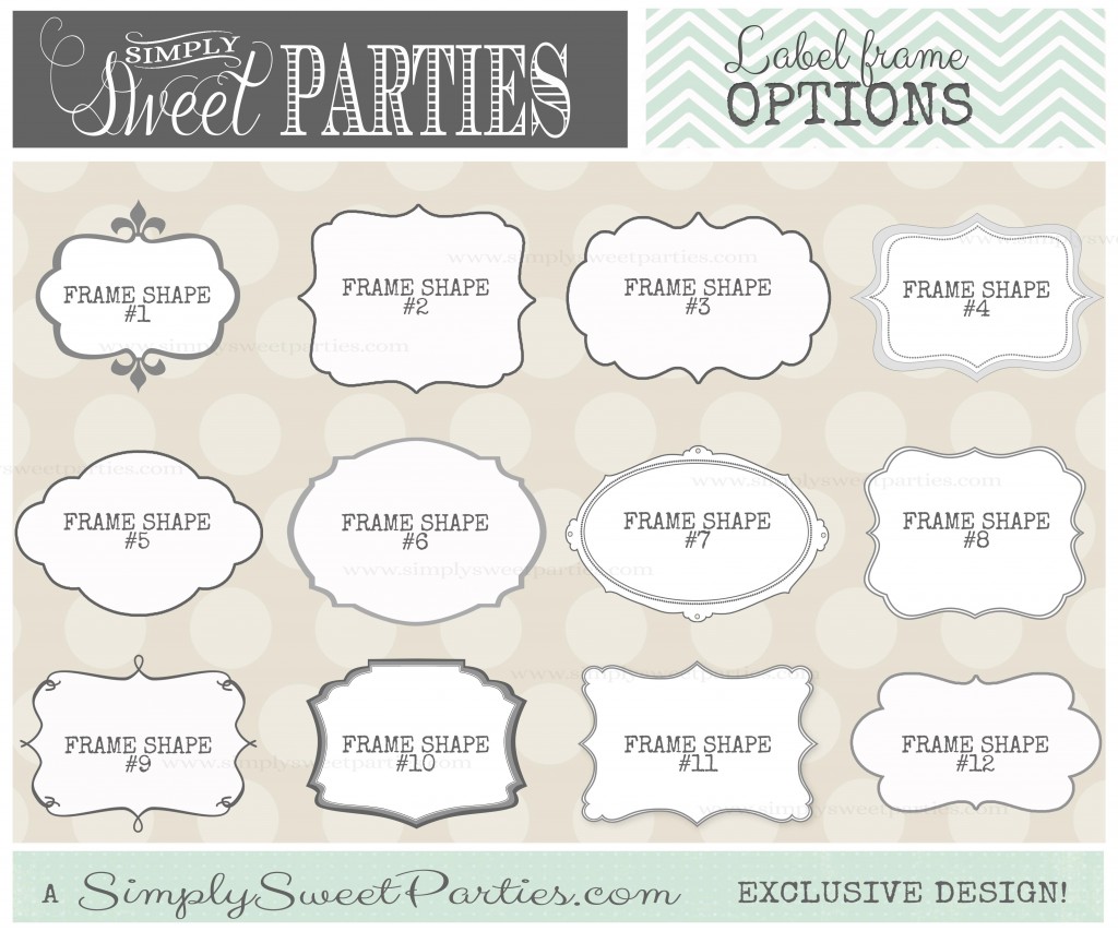 Printable Fancy Labels Template