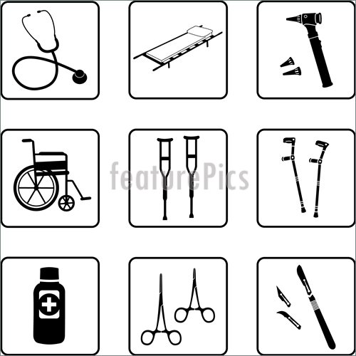 Printable Medical Clip Art Black and White