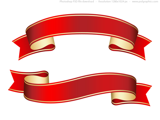 Red Ribbon Banner Vector