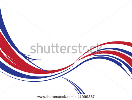 Red White and Blue Abstract