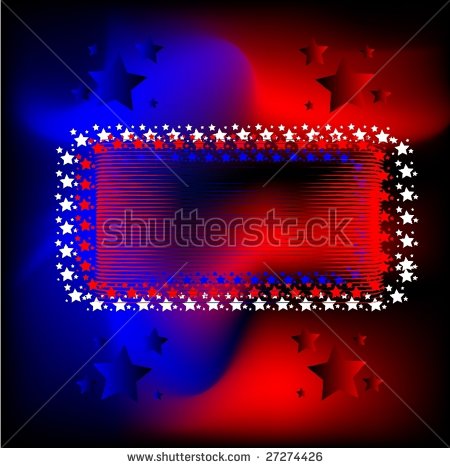Red White and Blue Abstract