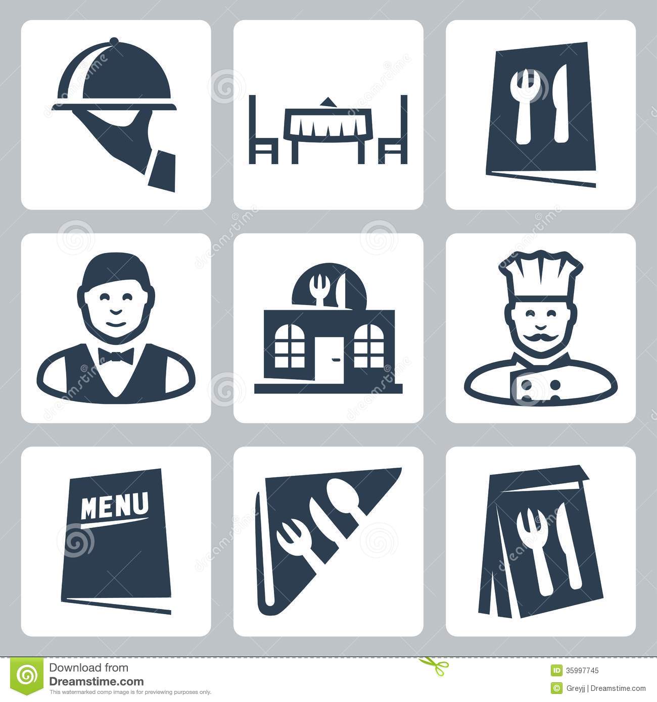 Restaurant Icons Vector Free