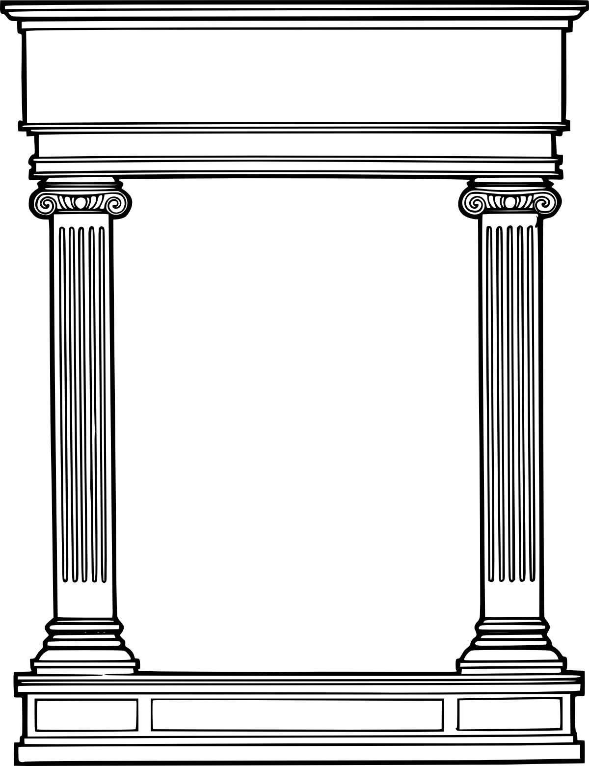 Roman Column Border Clip Art