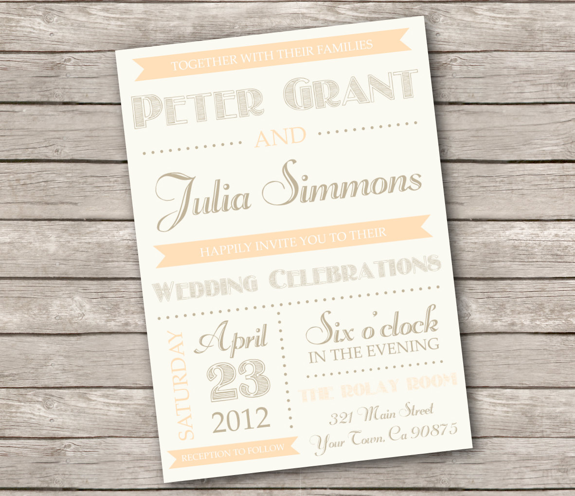 Rustic Country Wedding Invitations Templates