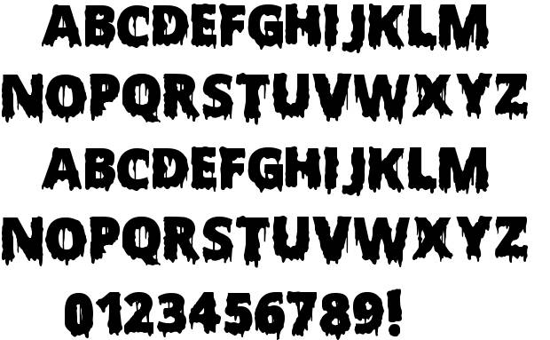 Scary Halloween Letters Font