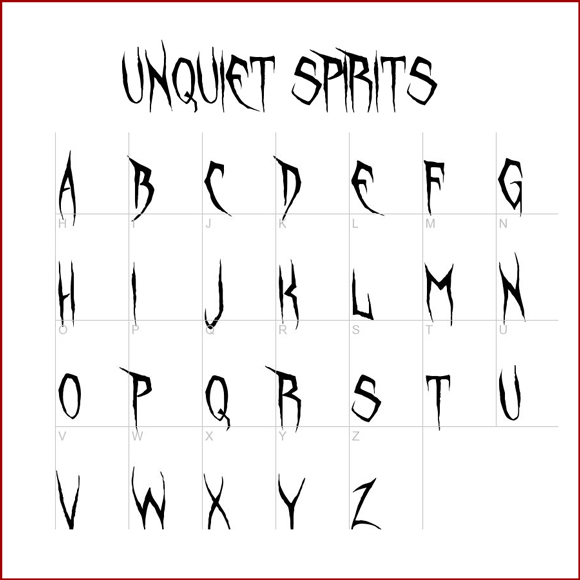 Scary Writing Fonts Scary Writing Fonts