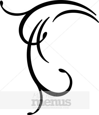 Simple Black Swirl Clip Art