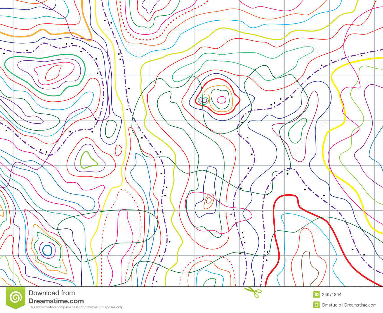 Simple Topographic Map Vector