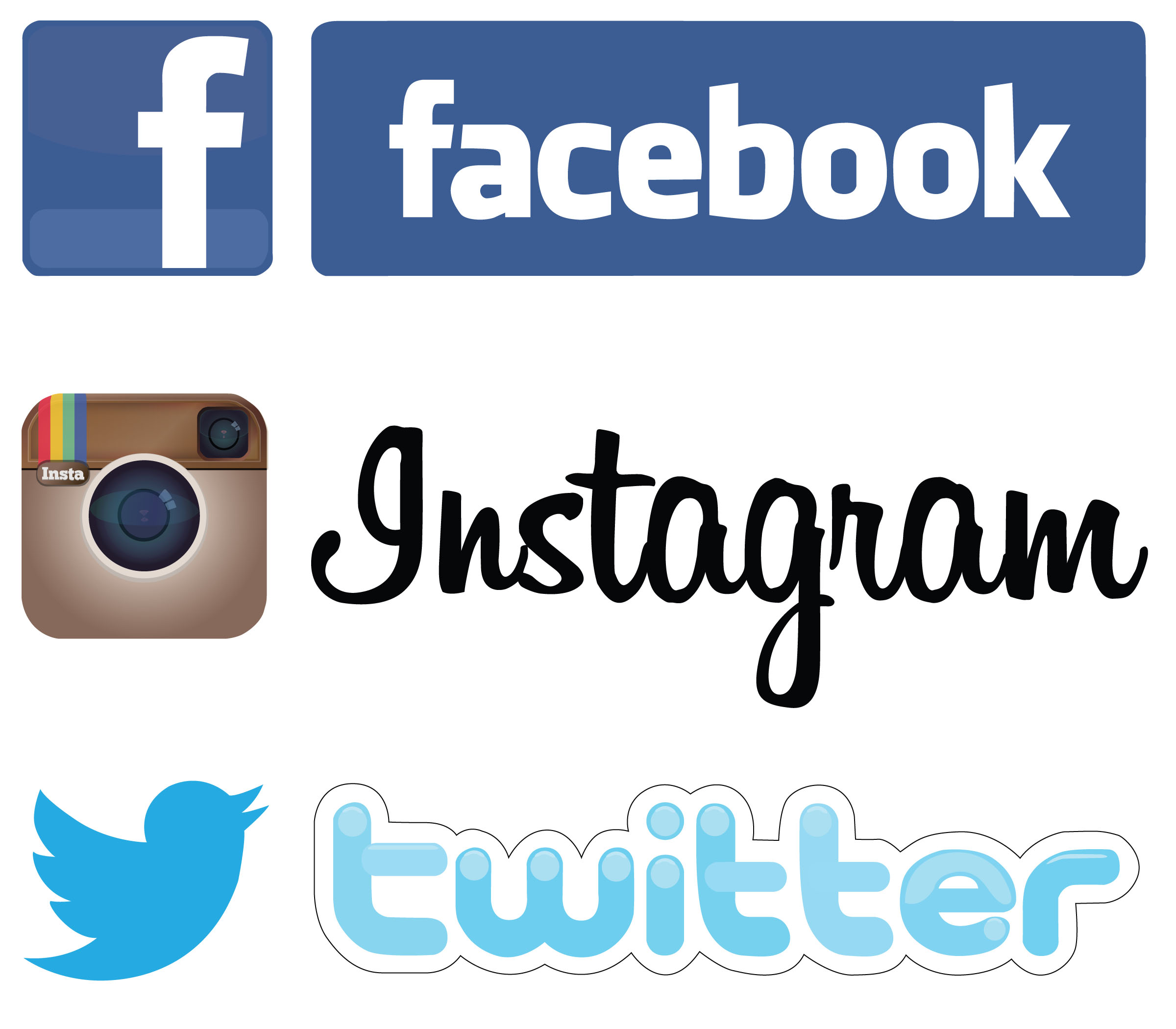 Social Media Facebook Twitter Instagram Icons
