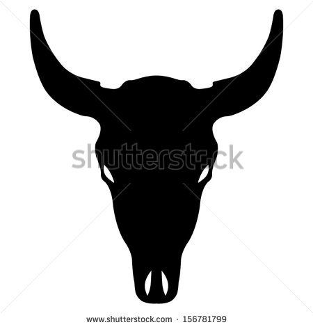 Stock Vector Bull Skull