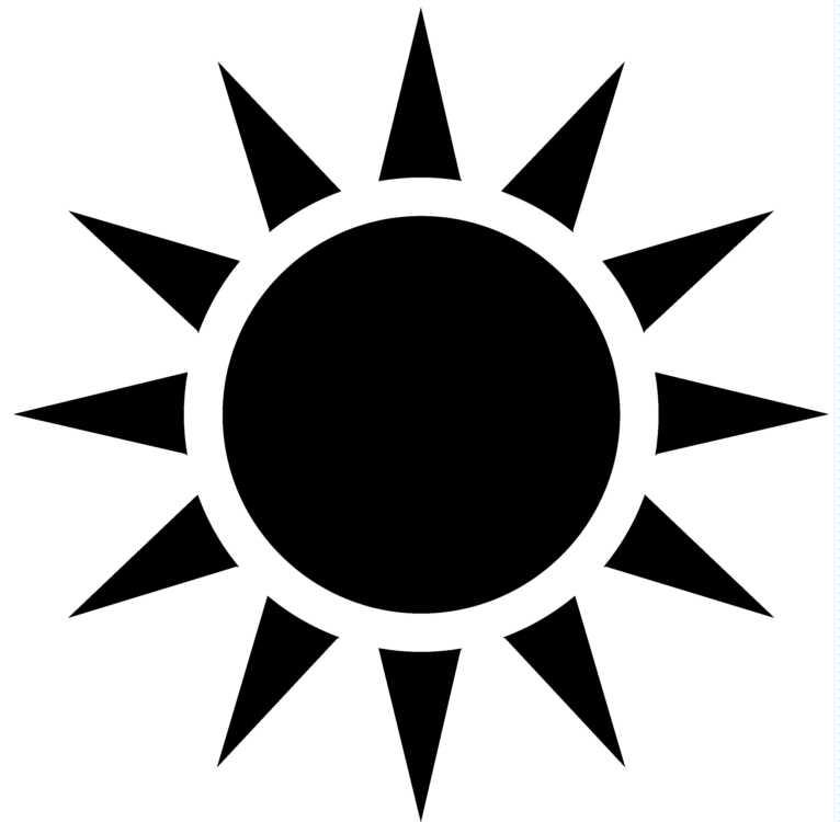 15 Photos of Sun Clip Art Black And White Design