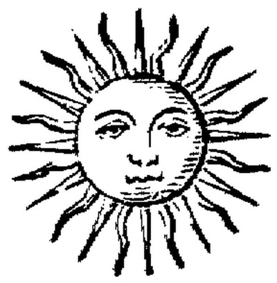 Sun Clip Art Black and White