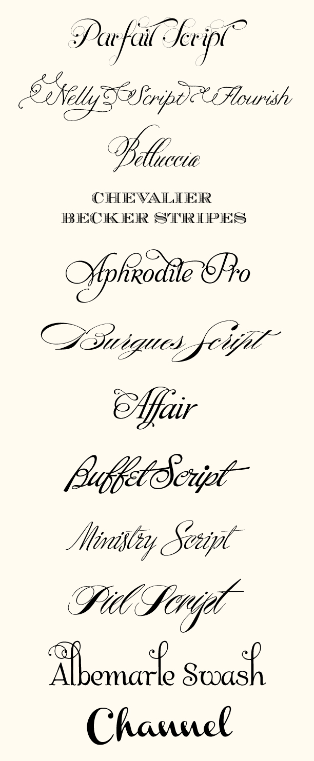Top Wedding Fonts