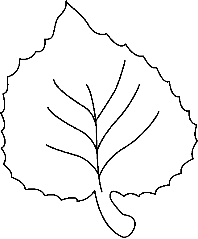Tree Leaf Clip Art Black And White