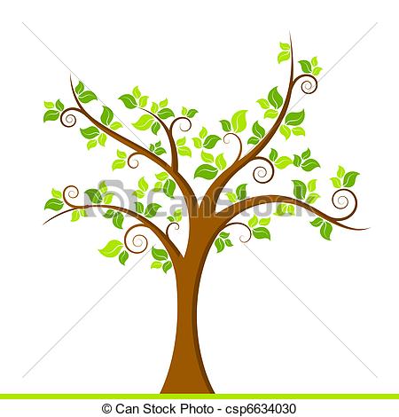 Trees Growing Leaves Clip Art