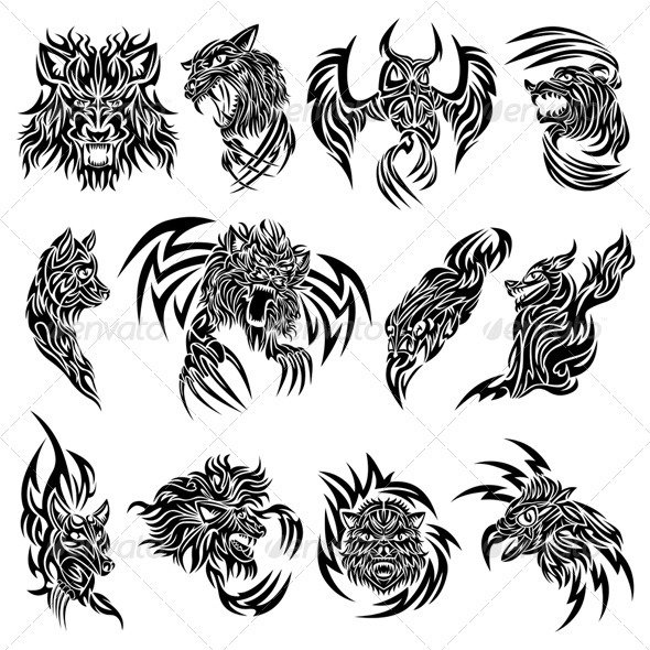 Tribal Animal Tattoo Designs