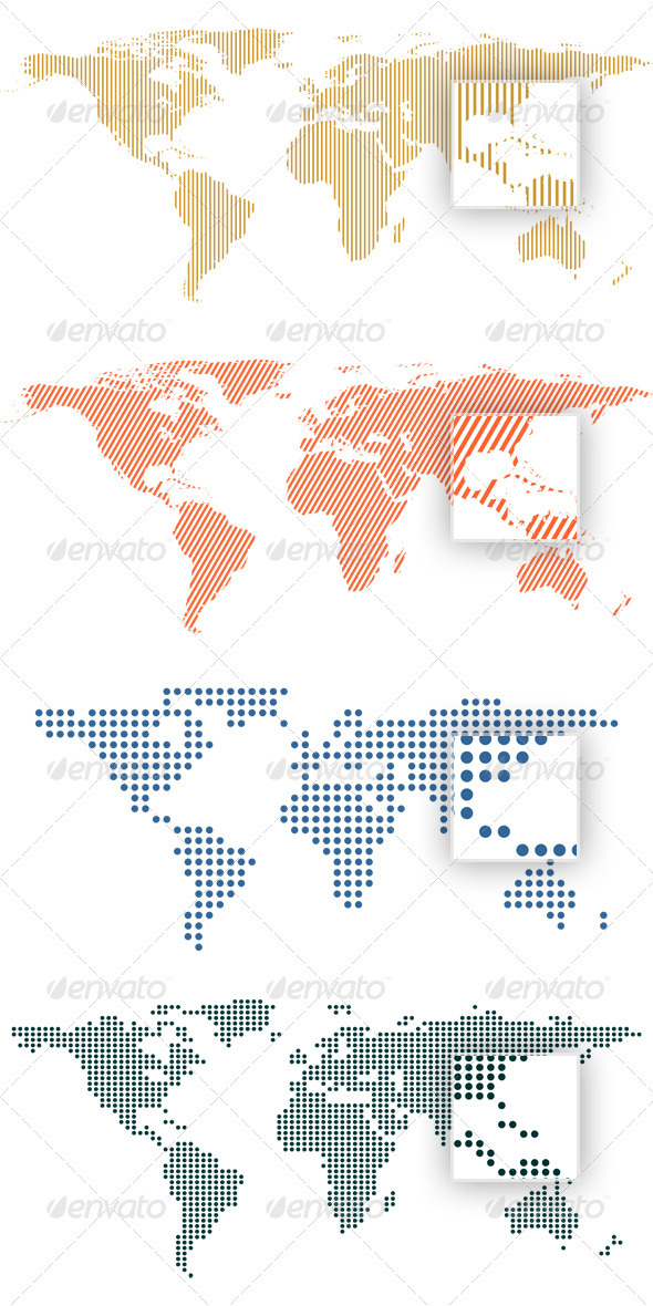 Vector Dot World Map