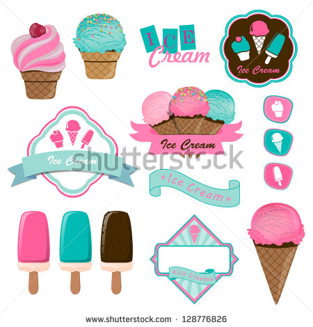 Vector Ice Cream Labels