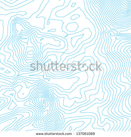 Vector Lines Topographic Map