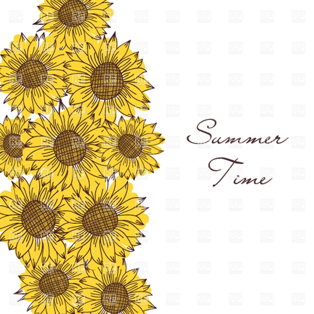 Vintage Sunflower Clip Art Free Download