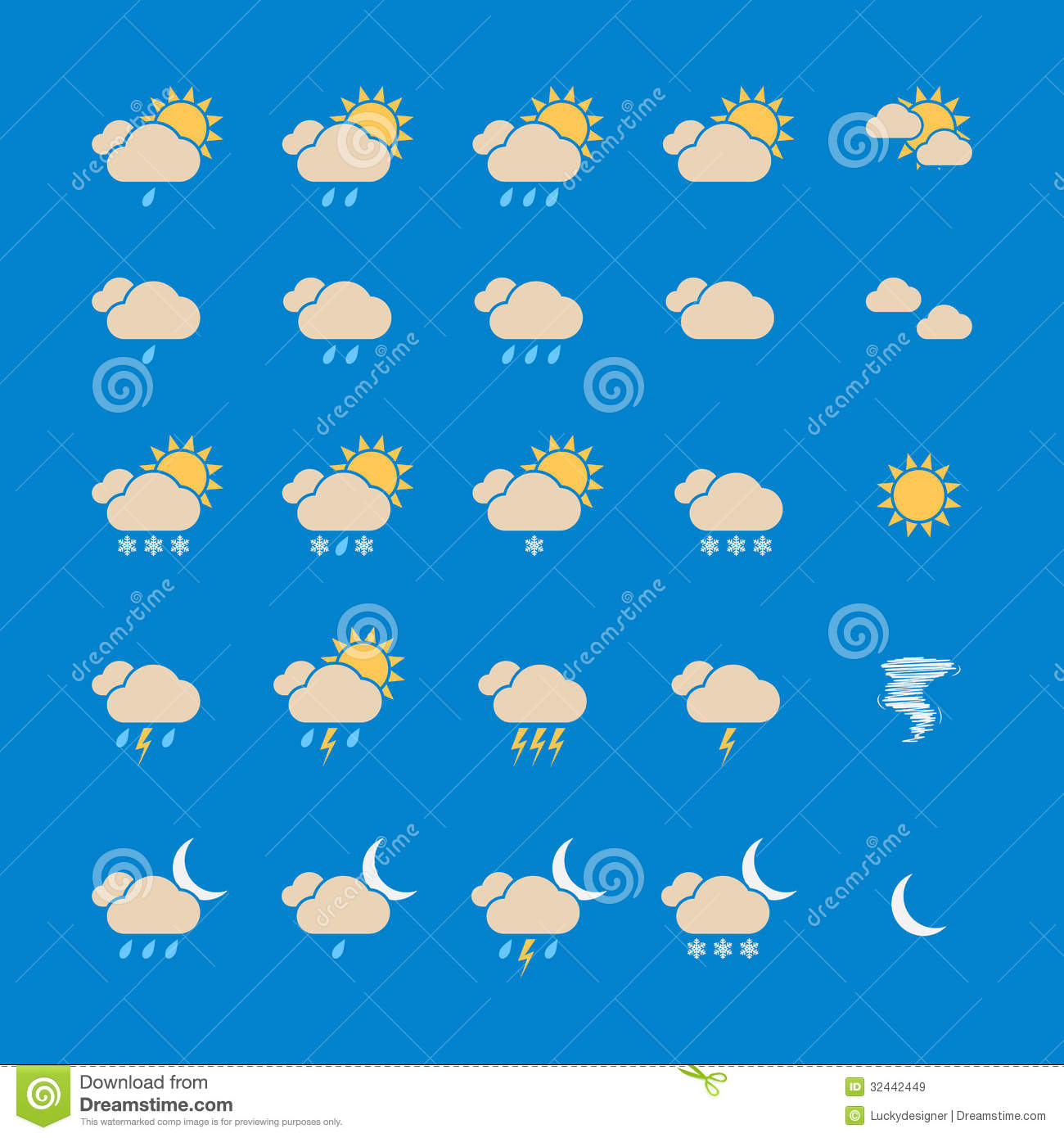 Weather Icon Set Vector