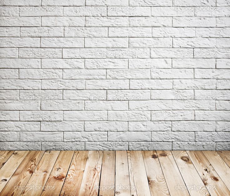 White Brick Wall with Wood Floor