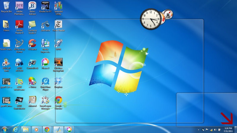 Windows 7 Show Desktop Icon