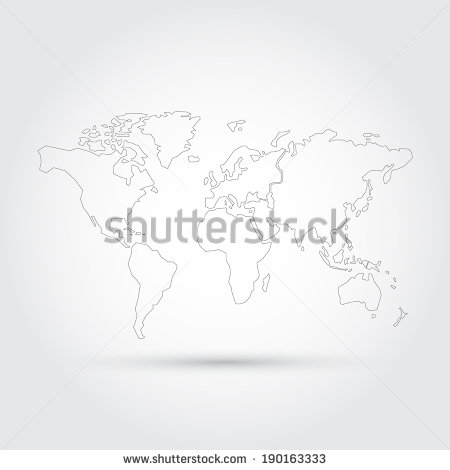 World Map Vector Line