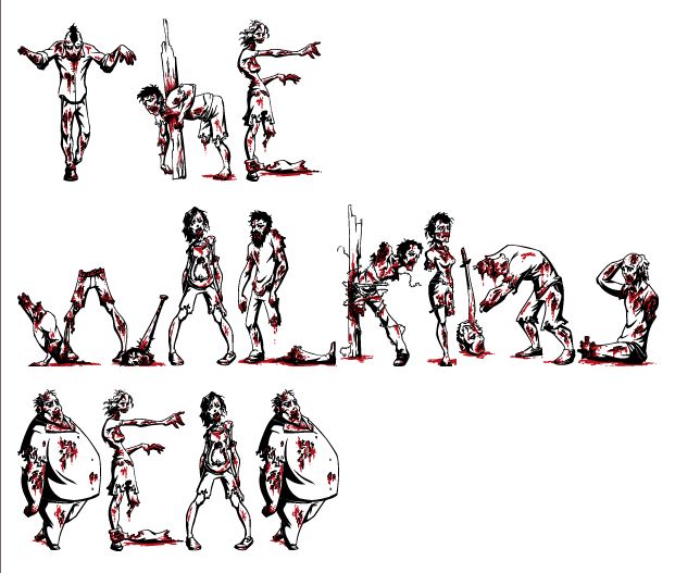 Zombie Letters Font Alphabet Zombie Letters Font Alphabet
