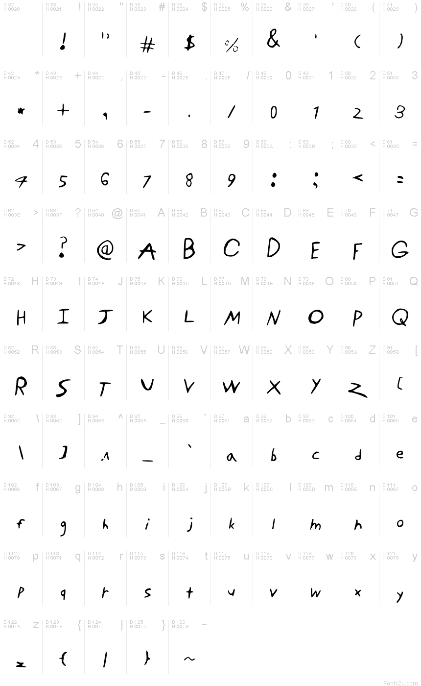 Zombie Letters Font Alphabet