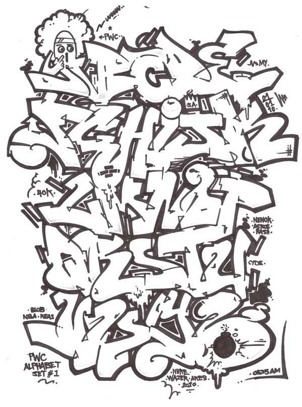 3D Graffiti Alphabet Letters