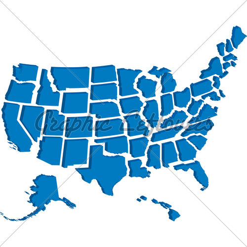 3D United States Map