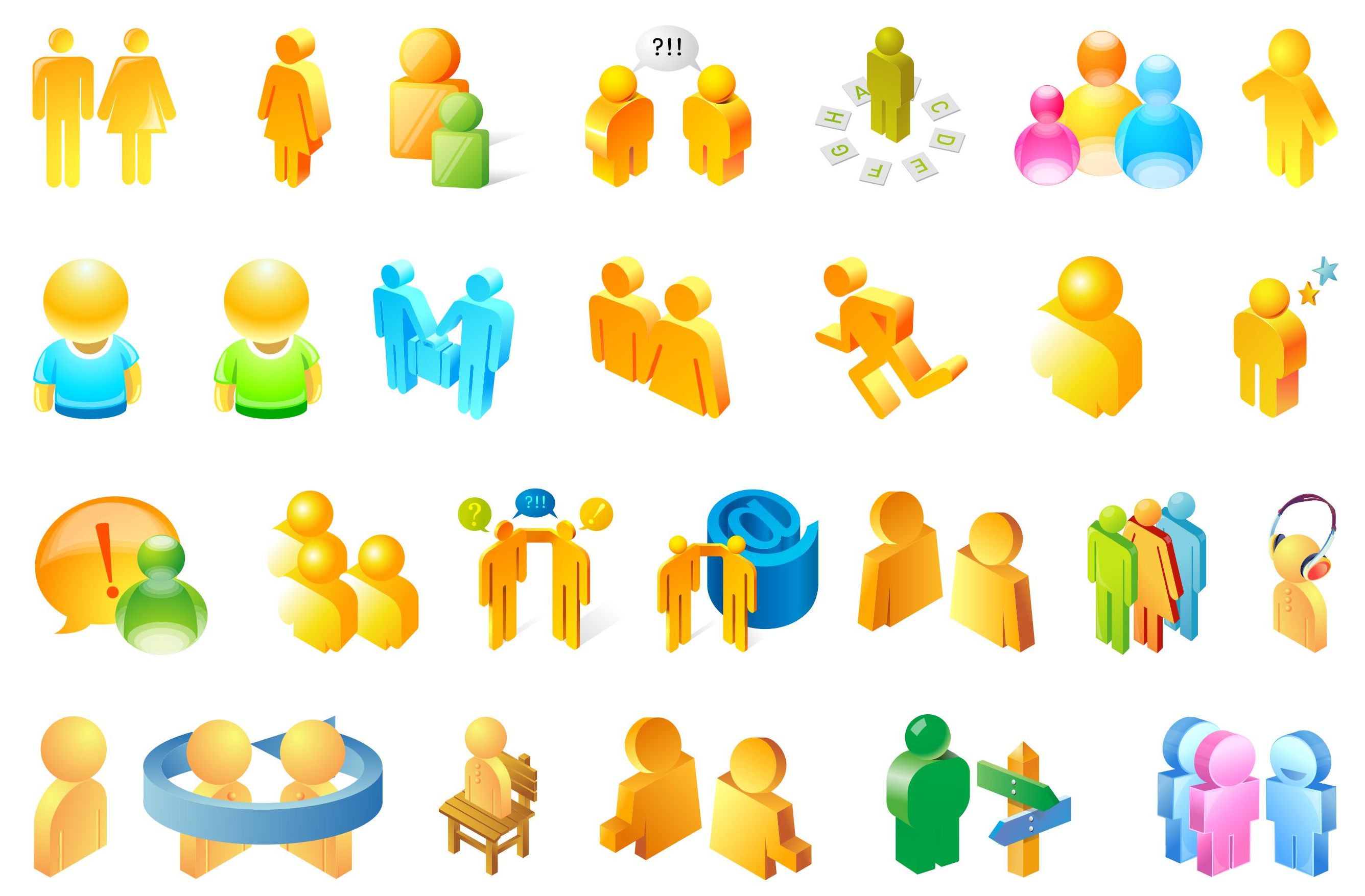 3D Vector Icons Person