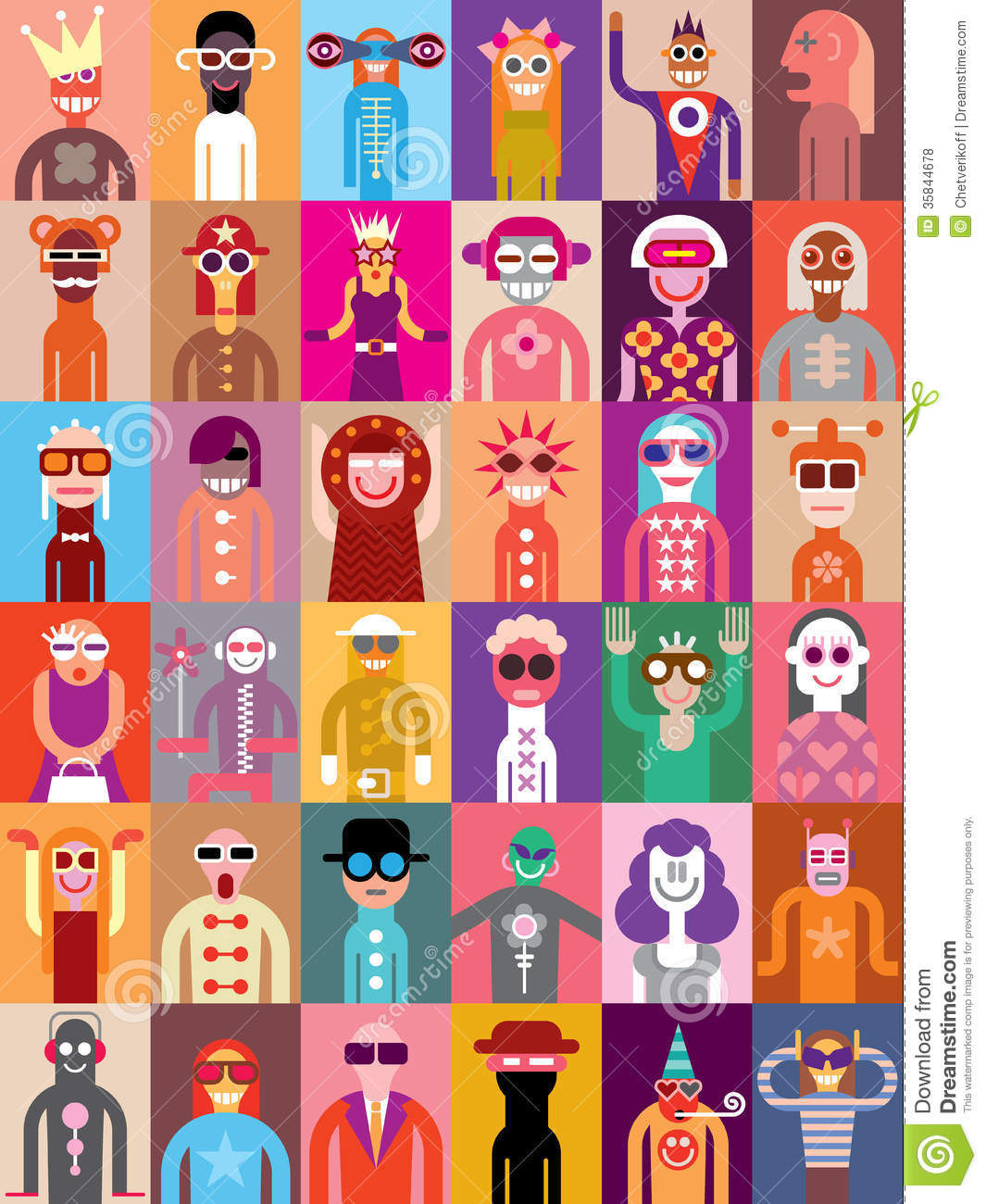Abstract People Vector Illustration